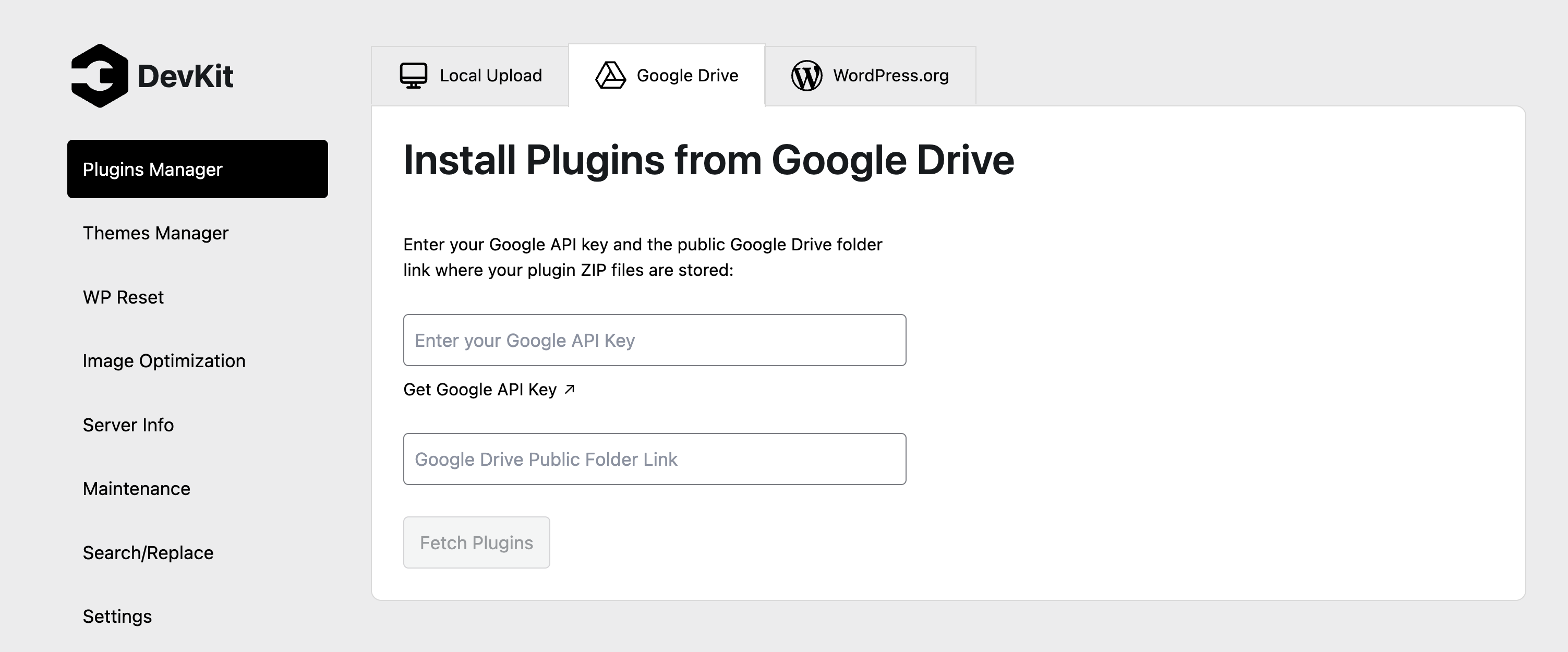 Devkit install from google drive