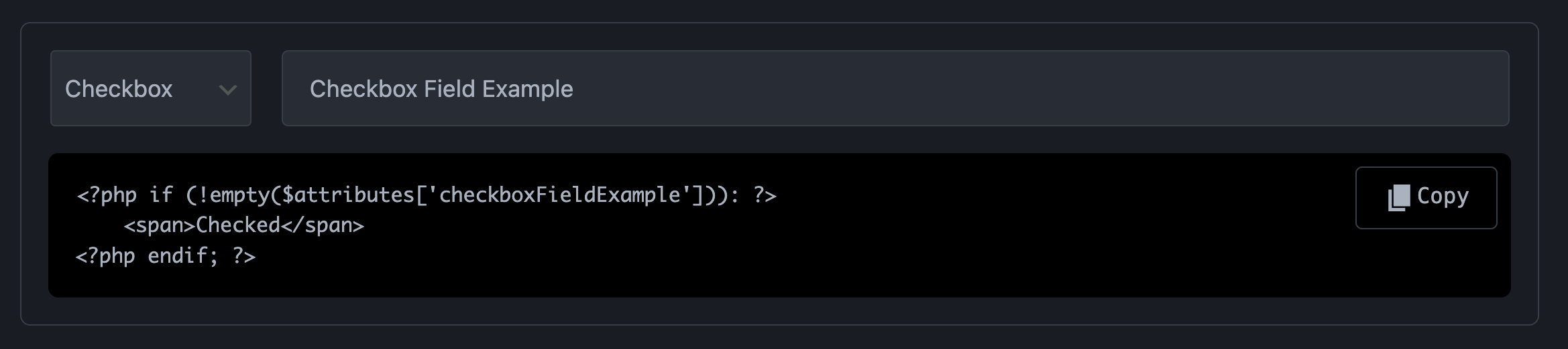 Fancoolo fields checkbox