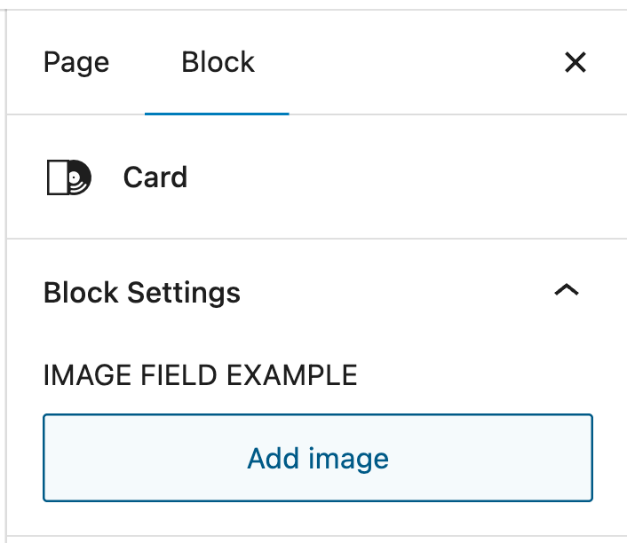 Fancoolo fields in gutenberg image empty