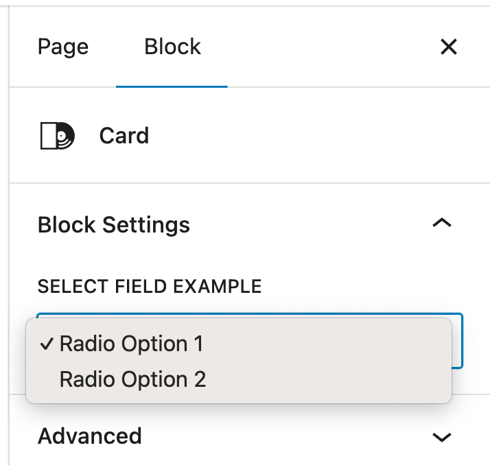 Fancoolo fields in gutenberg select