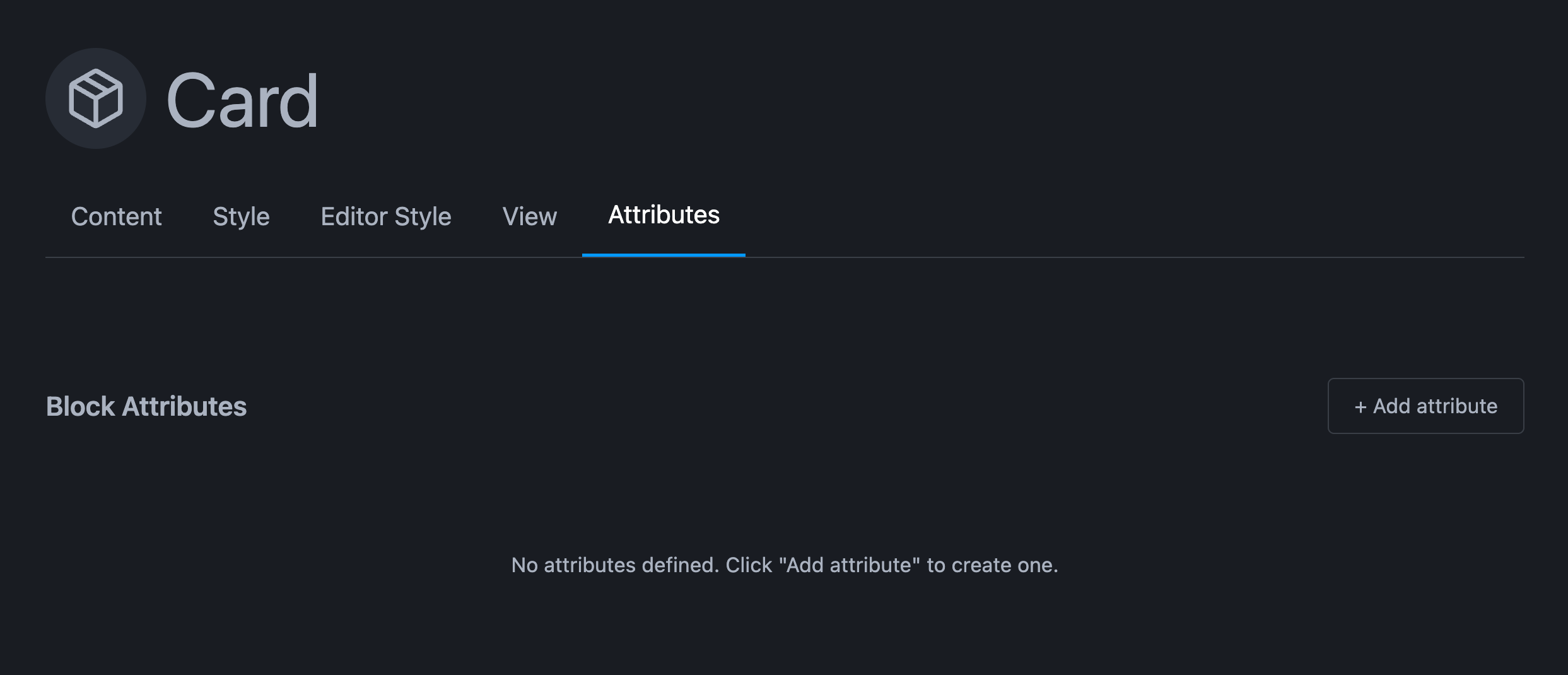 Attributes manager empty