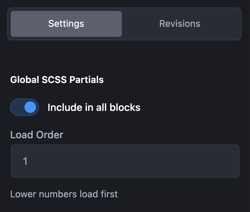 Scss partial global include