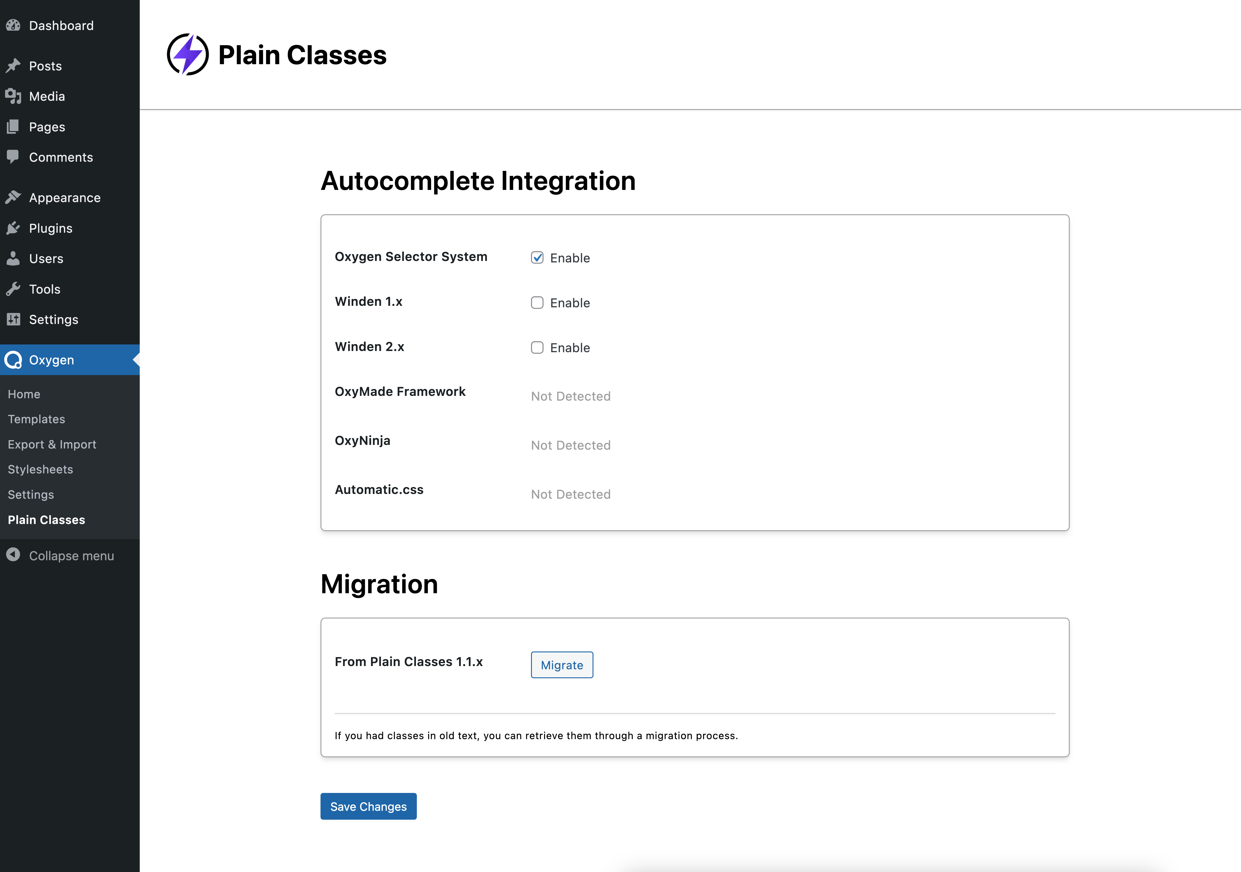 plain classes 1 2 0