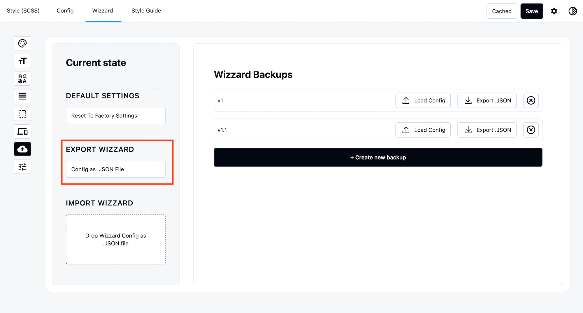 Winden backup copy