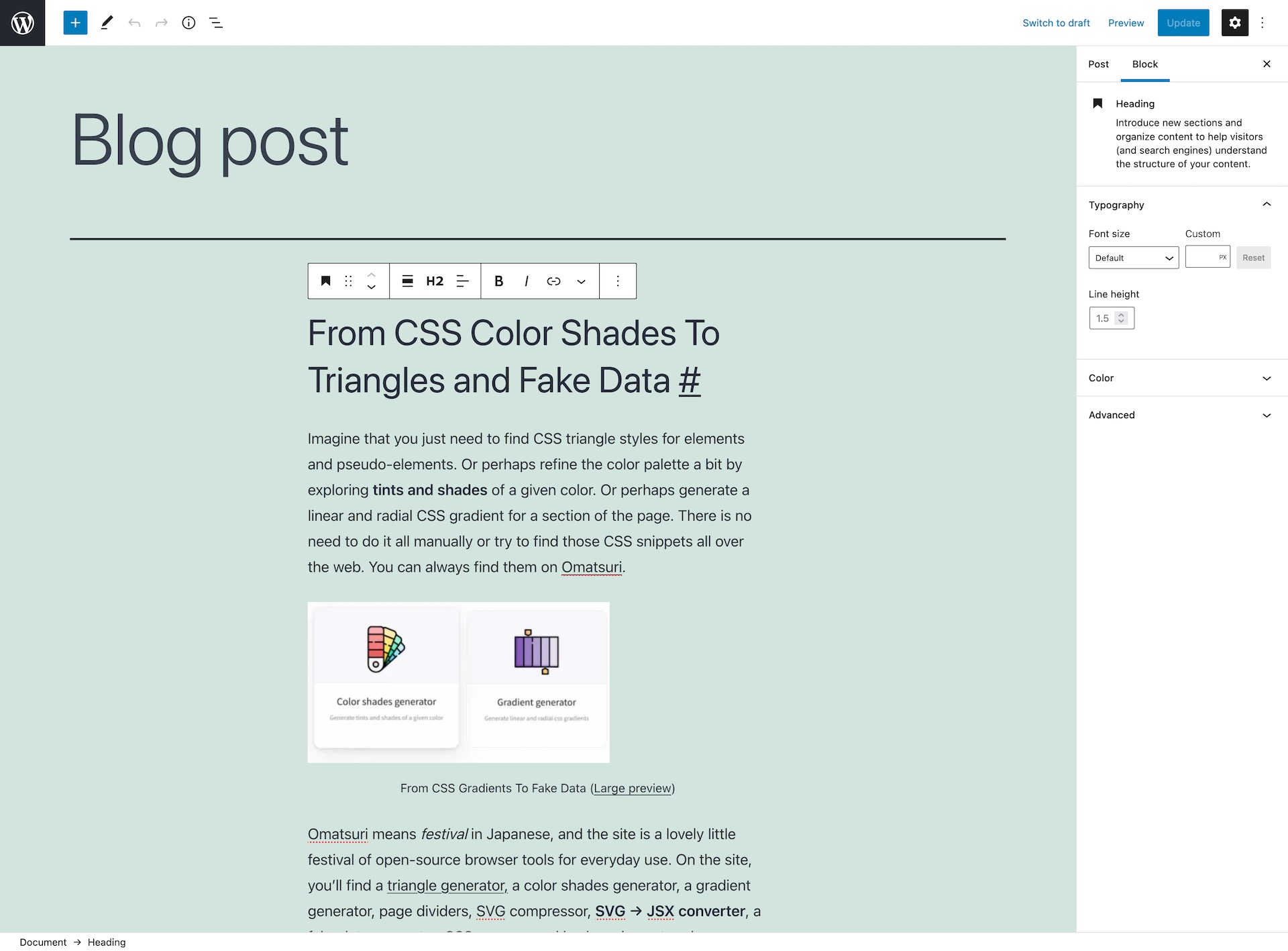 Gutenberg light theme