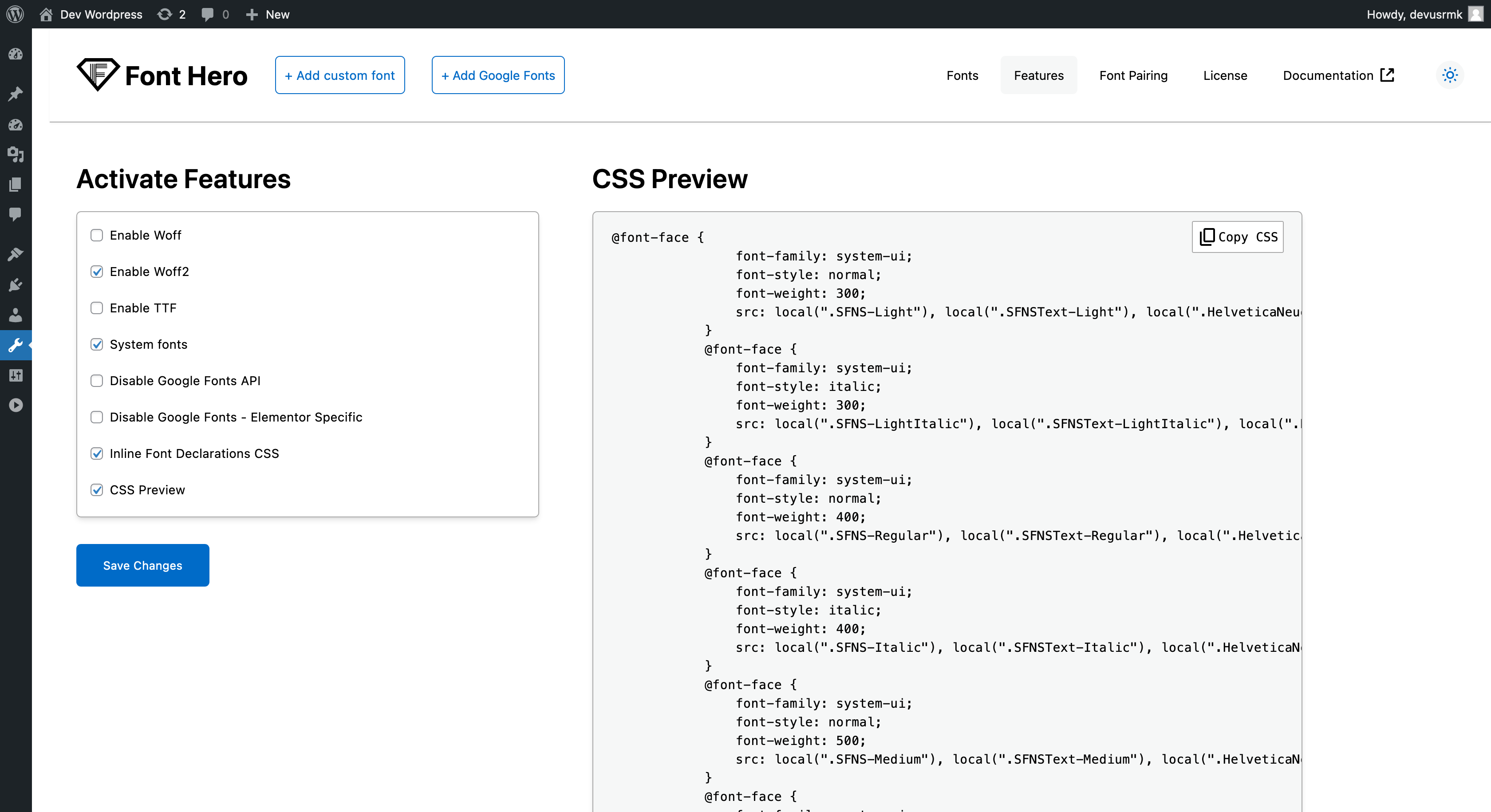 css preview